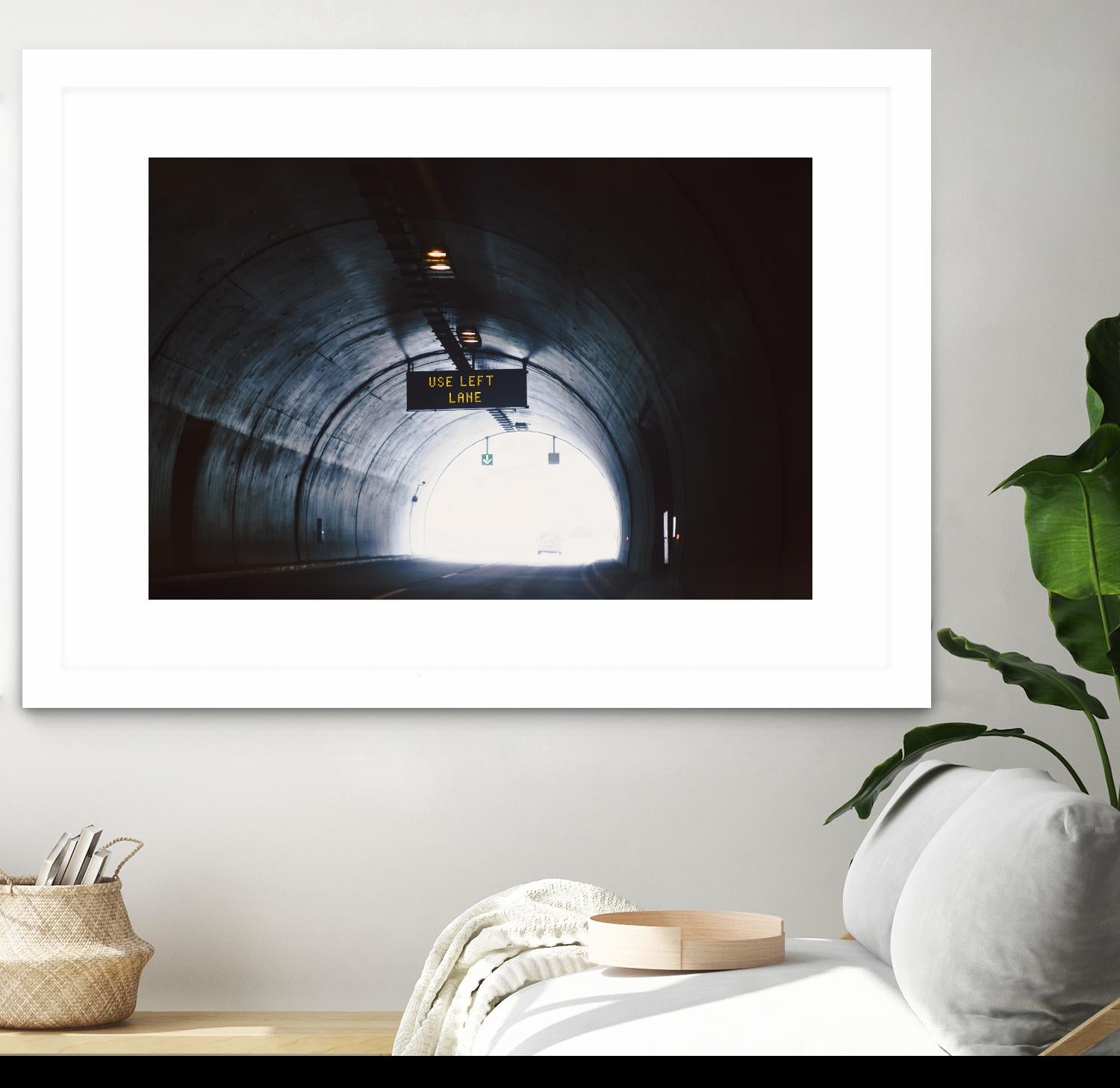 Use left lane by Pexels on GIANT ART - white photo art