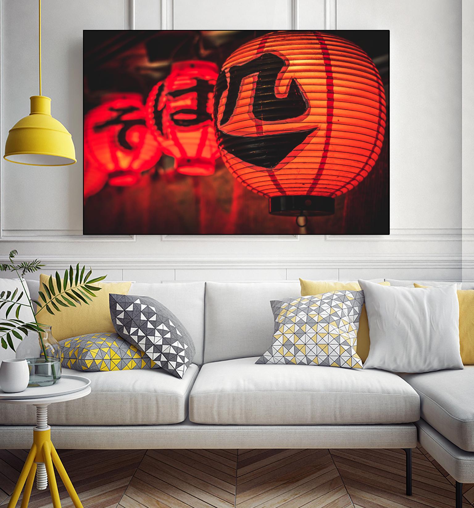 Chinese lanterns by Pexels on GIANT ART - black photo art