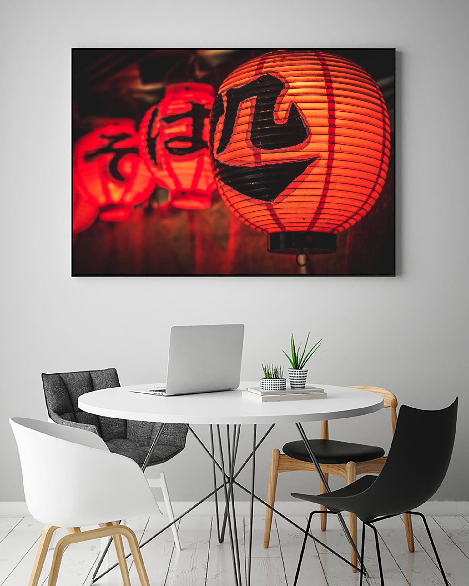 Chinese lanterns by Pexels on GIANT ART - black photo art