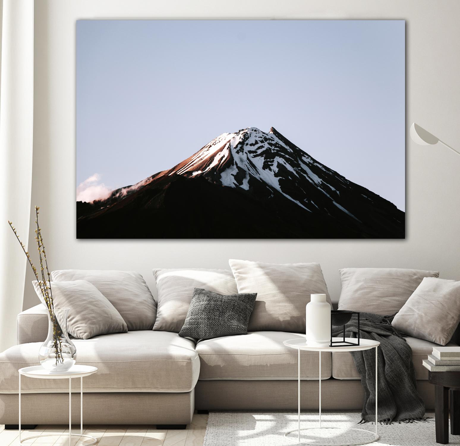 Snow on top by Pexels on GIANT ART - black landscape