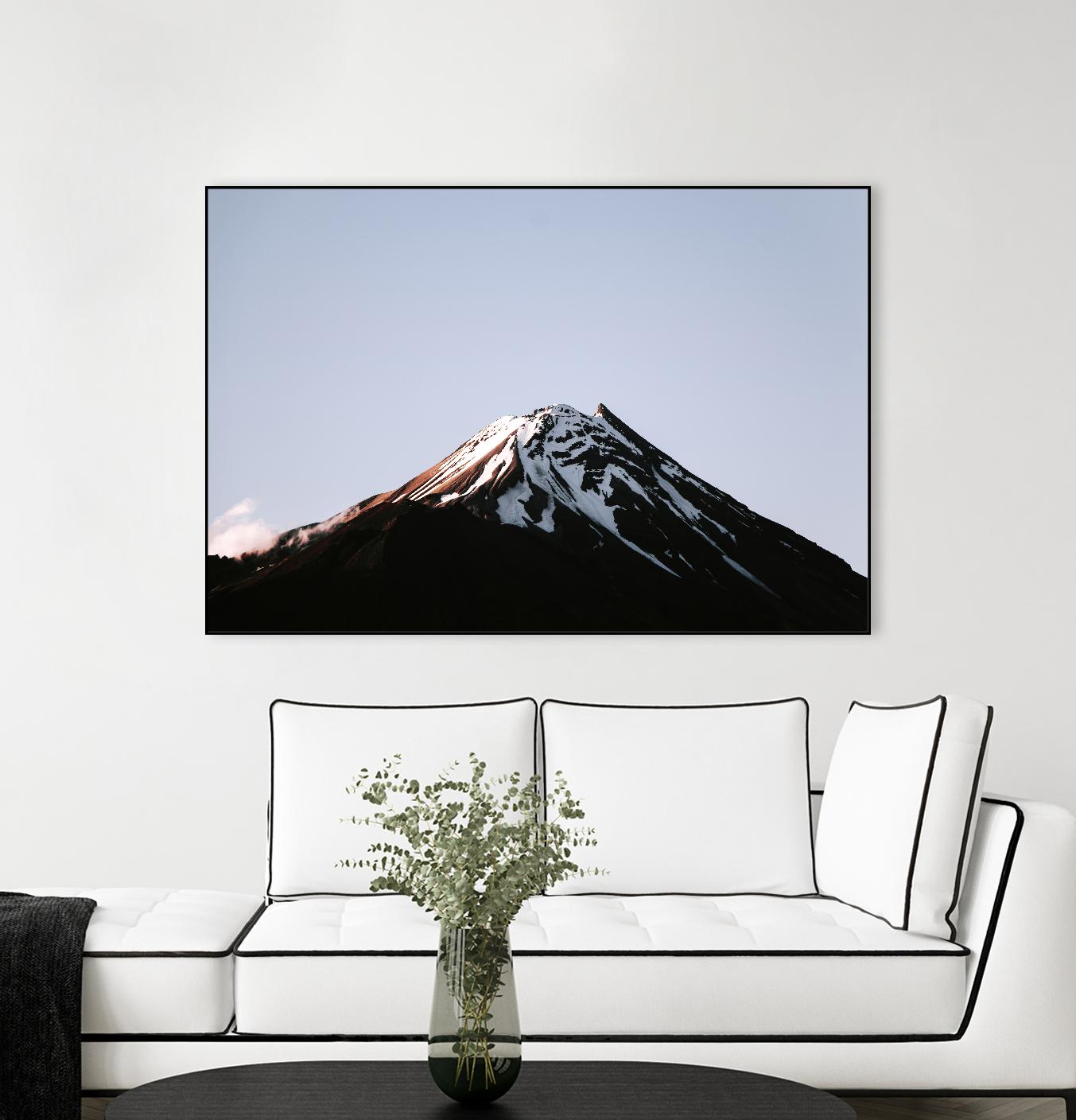 Snow on top by Pexels on GIANT ART - black landscape