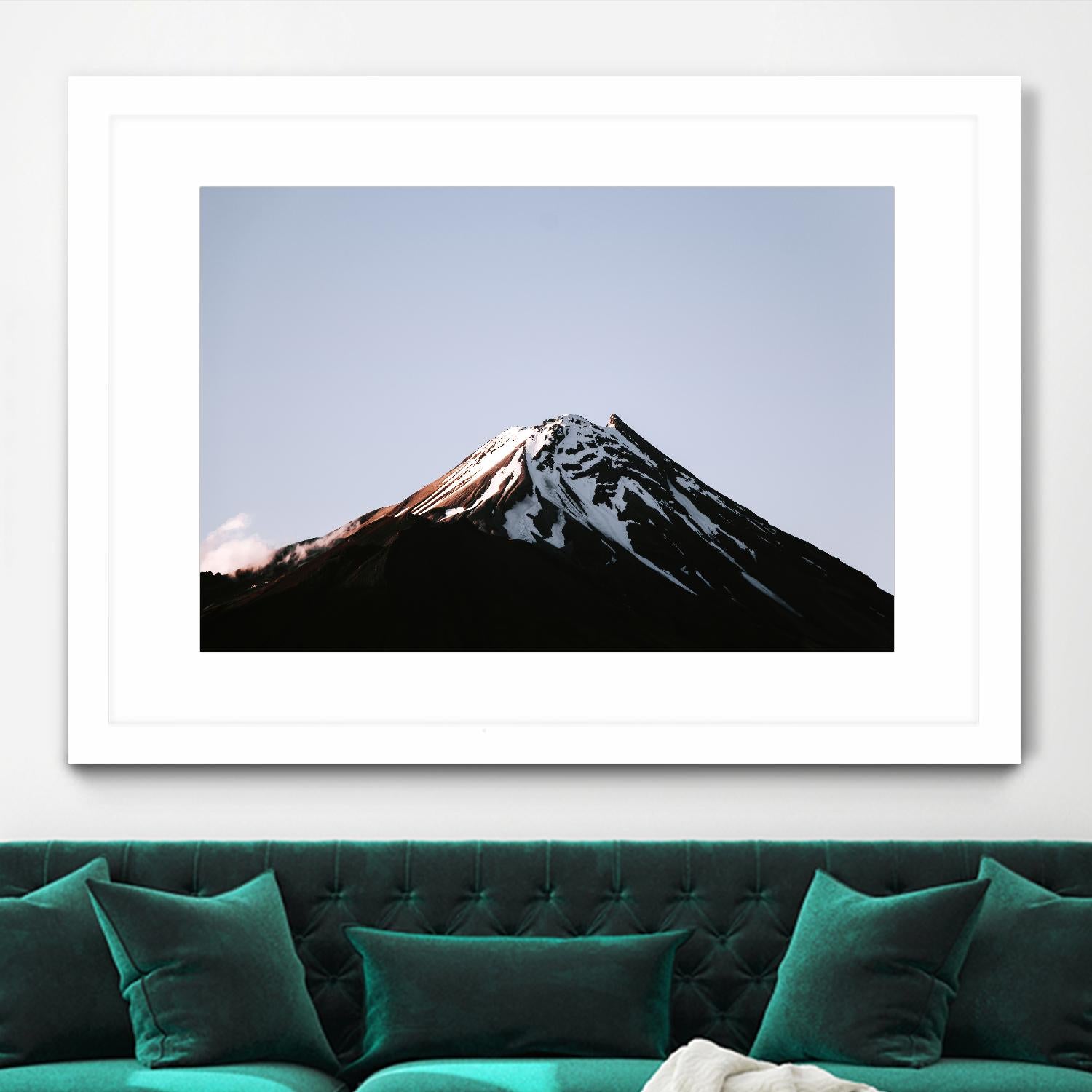 Snow on top by Pexels on GIANT ART - black landscape