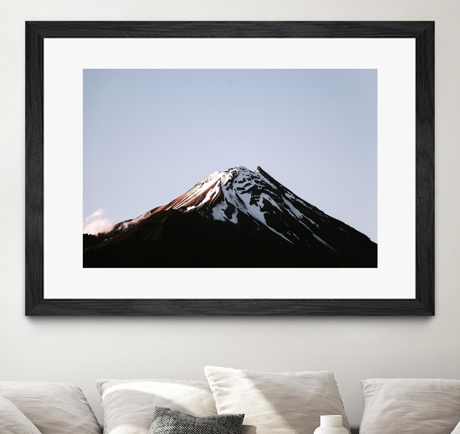 Snow on top by Pexels on GIANT ART - black landscape