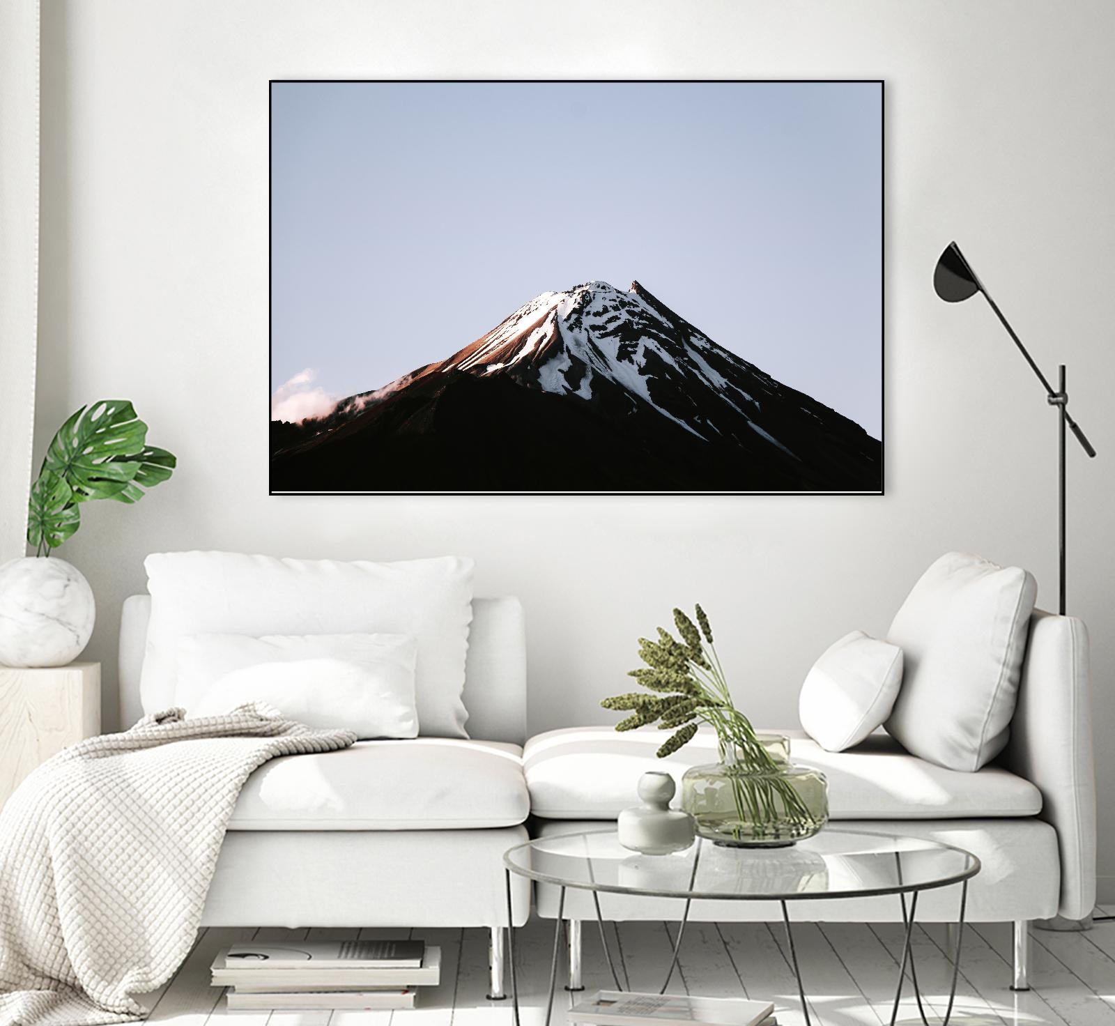 Snow on top by Pexels on GIANT ART - black landscape