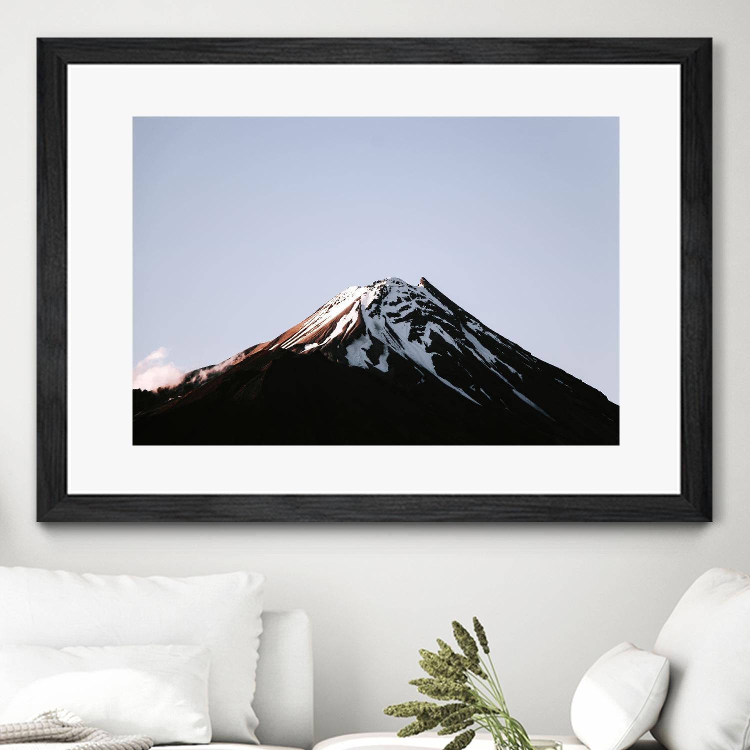 Snow on top by Pexels on GIANT ART - black landscape