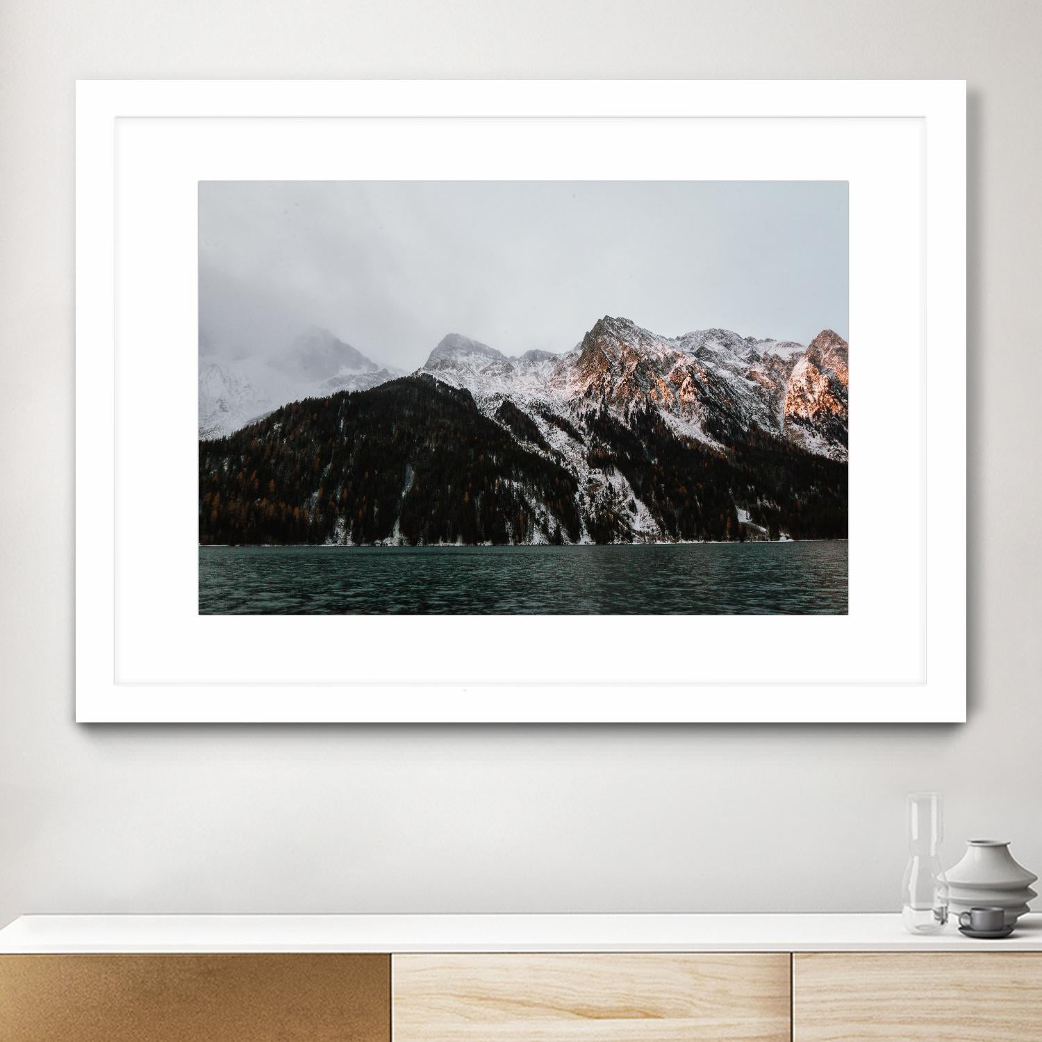 Last ray of sunshine by Pexels on GIANT ART - black landscape