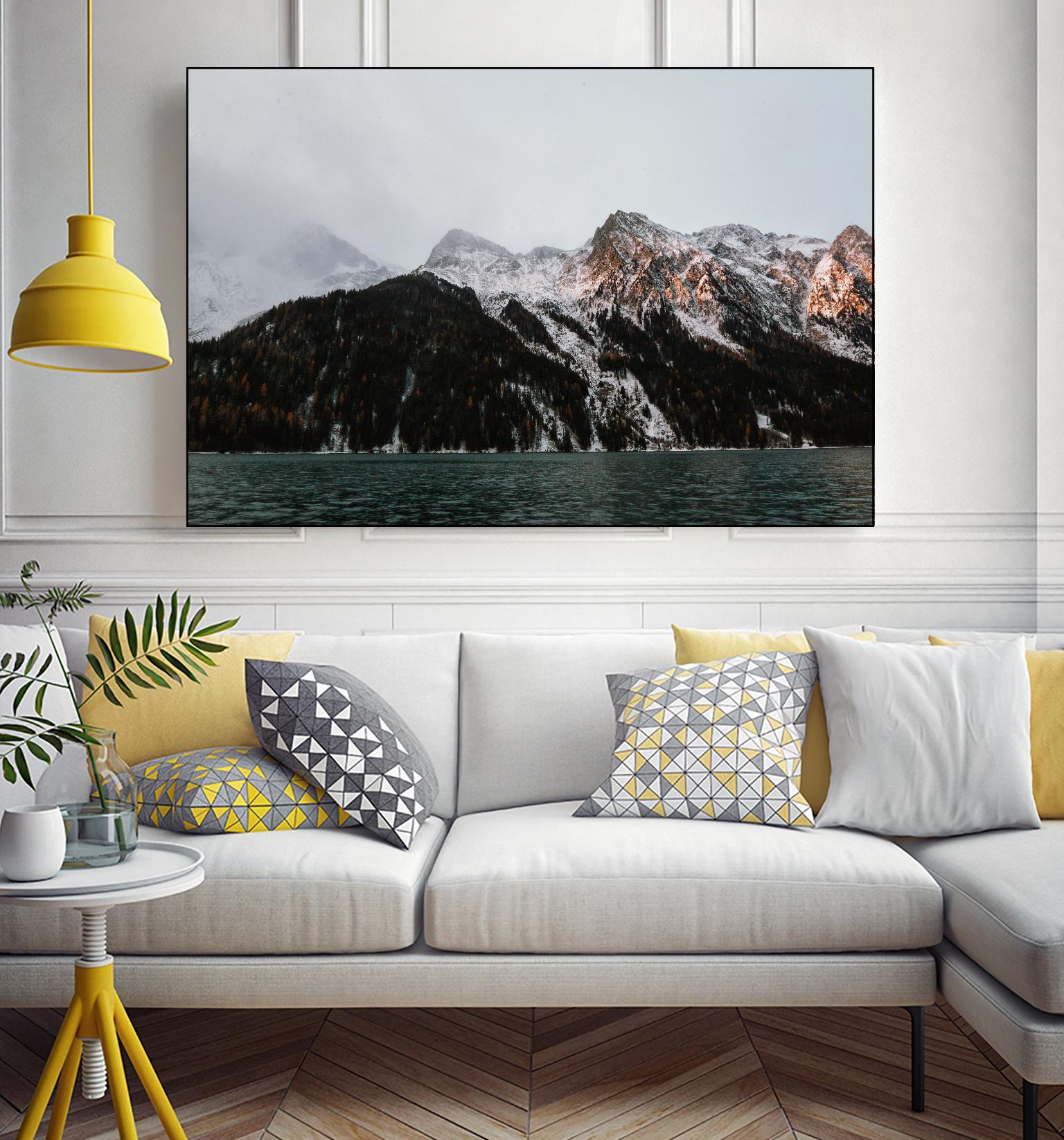 Last ray of sunshine by Pexels on GIANT ART - black landscape