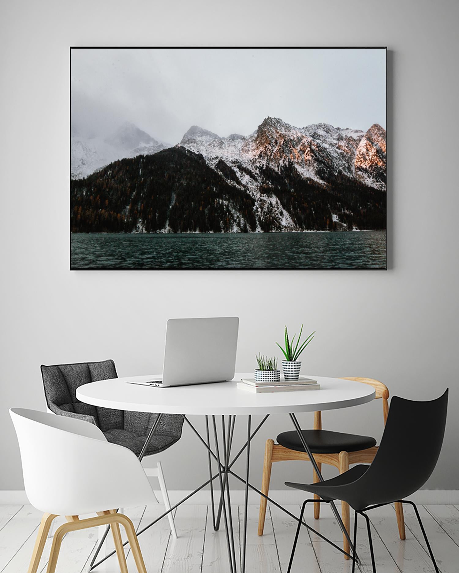 Last ray of sunshine by Pexels on GIANT ART - black landscape