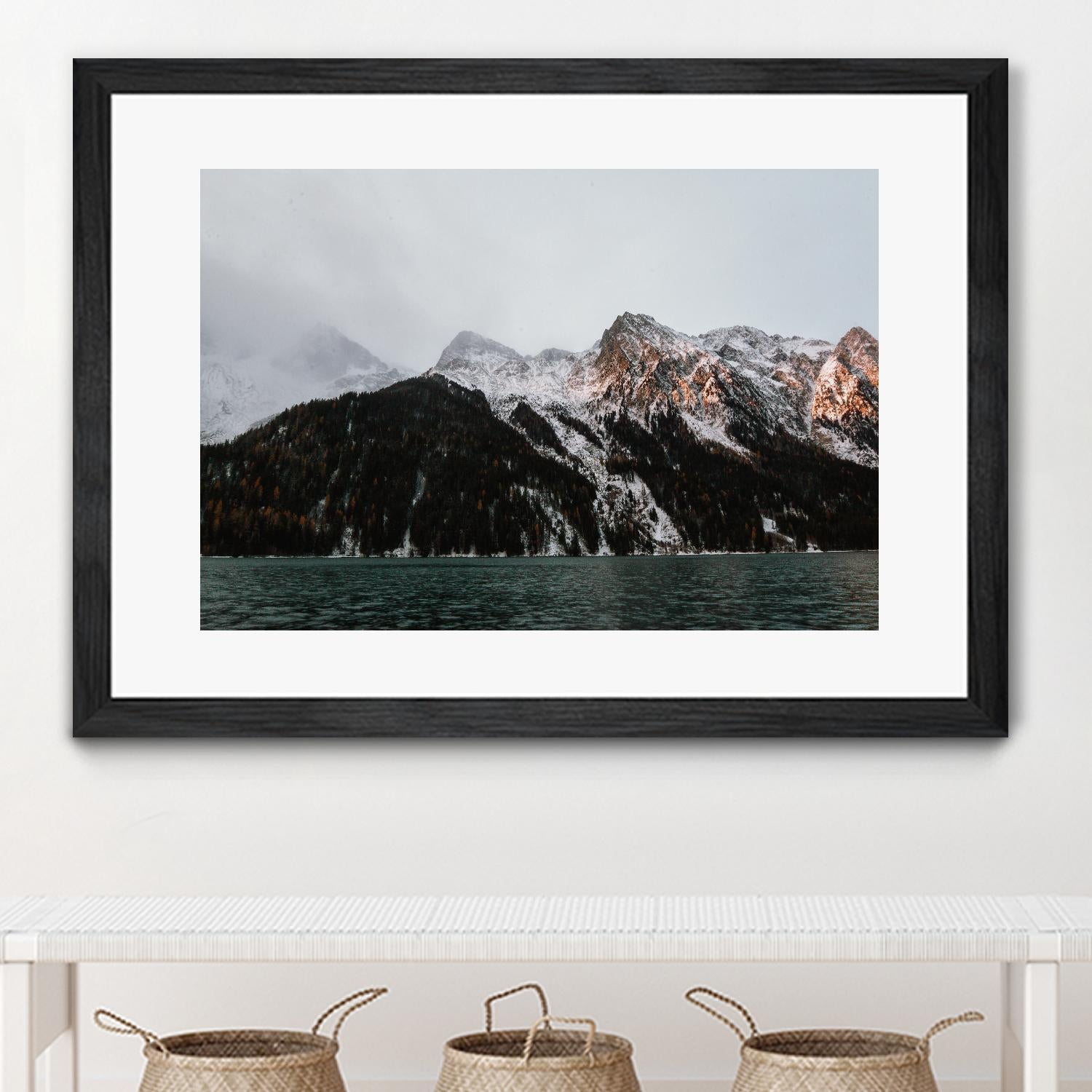 Last ray of sunshine by Pexels on GIANT ART - black landscape