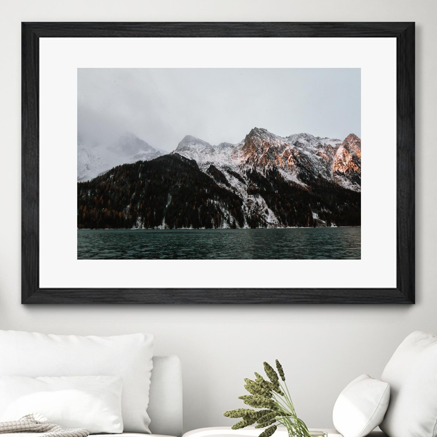 Last ray of sunshine by Pexels on GIANT ART - black landscape