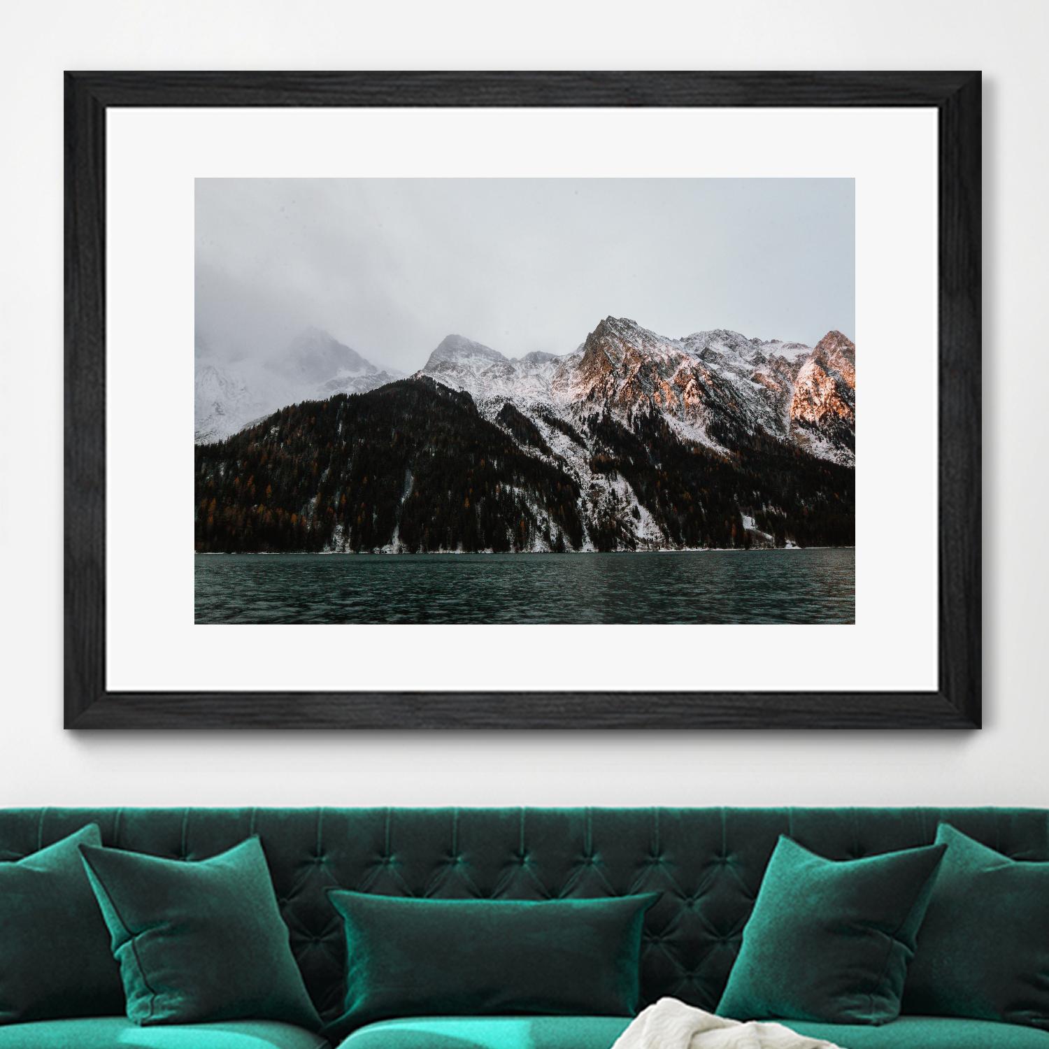 Last ray of sunshine by Pexels on GIANT ART - black landscape