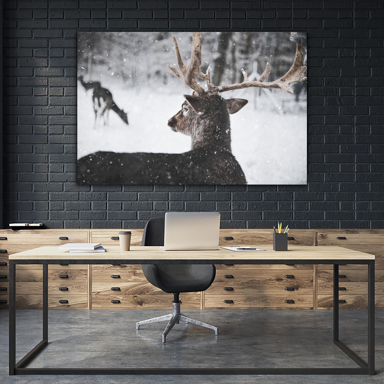 Deers by Pexels on GIANT ART - white animals