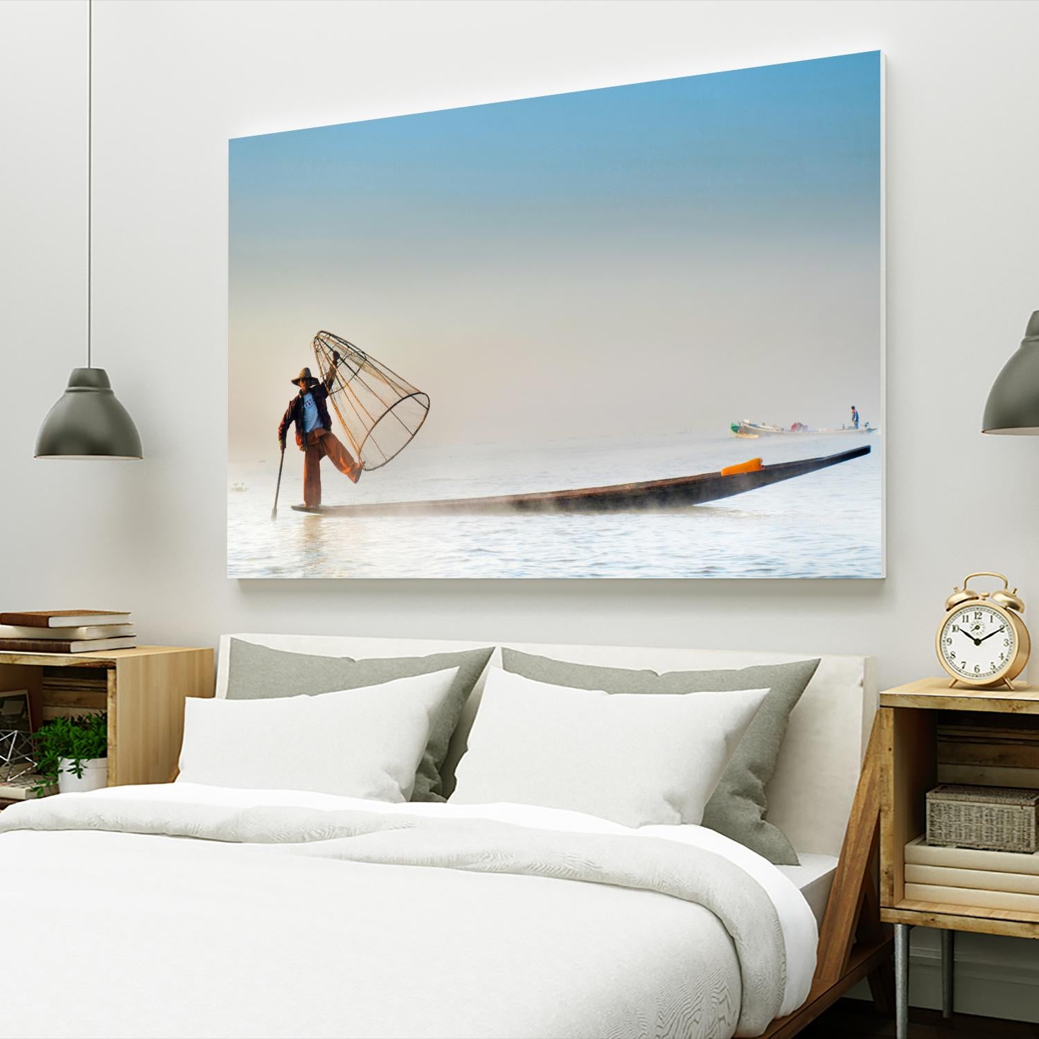 Fishing by Pexels on GIANT ART - white sea scene