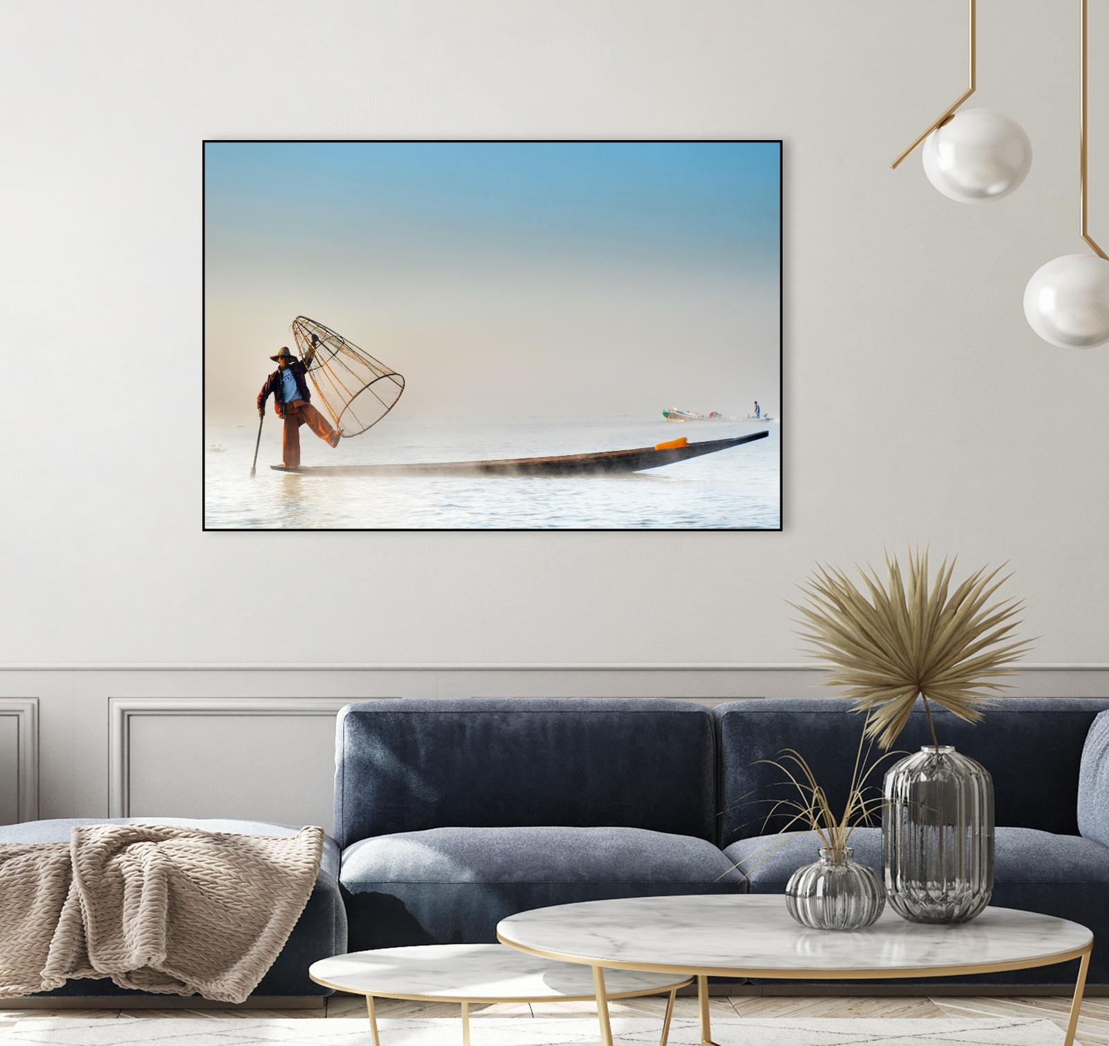 Fishing by Pexels on GIANT ART - white sea scene