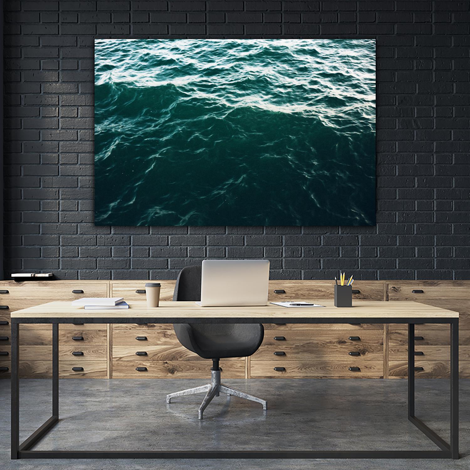 Waves by Pexels on GIANT ART - black sea scene