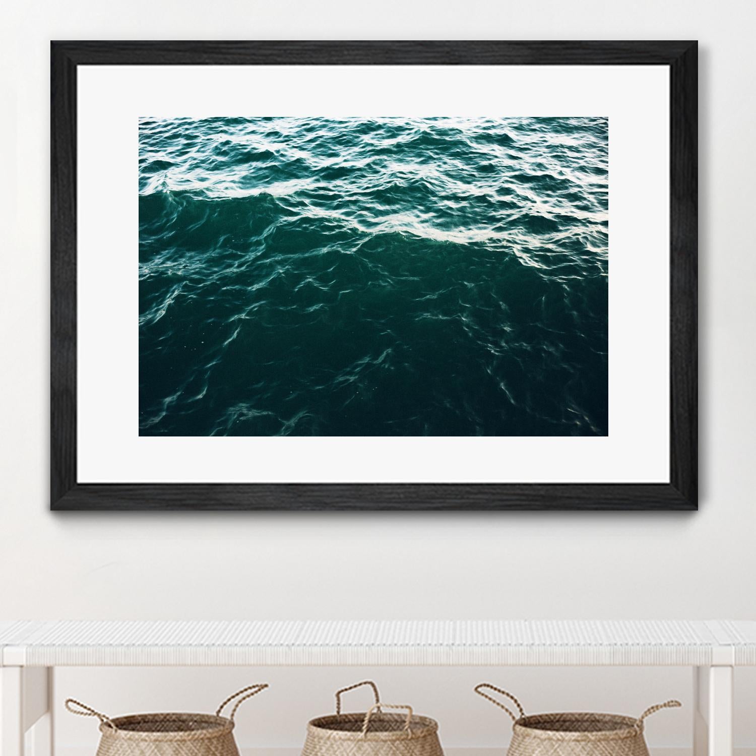Waves by Pexels on GIANT ART - black sea scene
