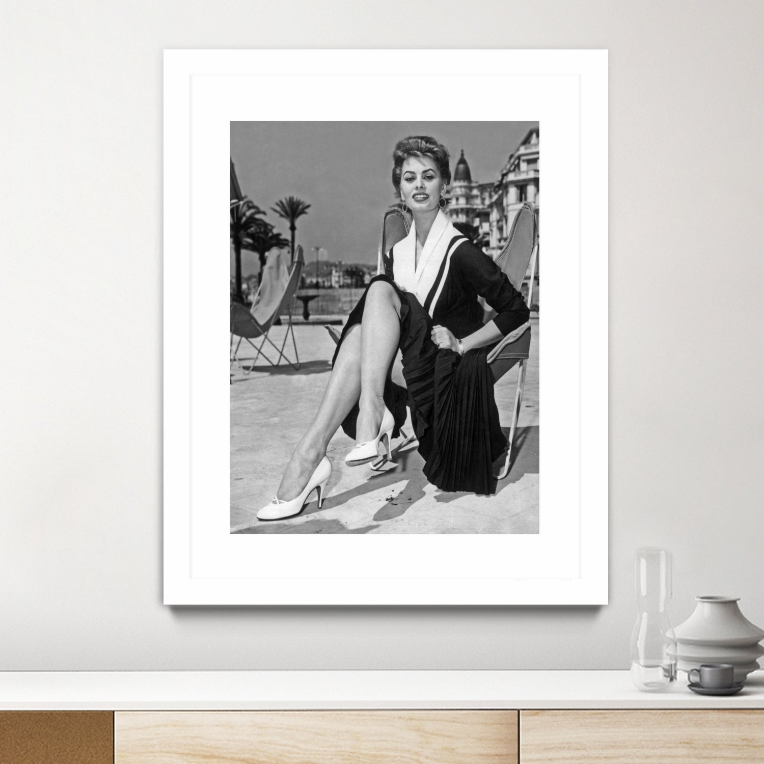 Sophia Loren at Cannes Festival 1954 by Bridgeman Images on GIANT ART - black and white photo