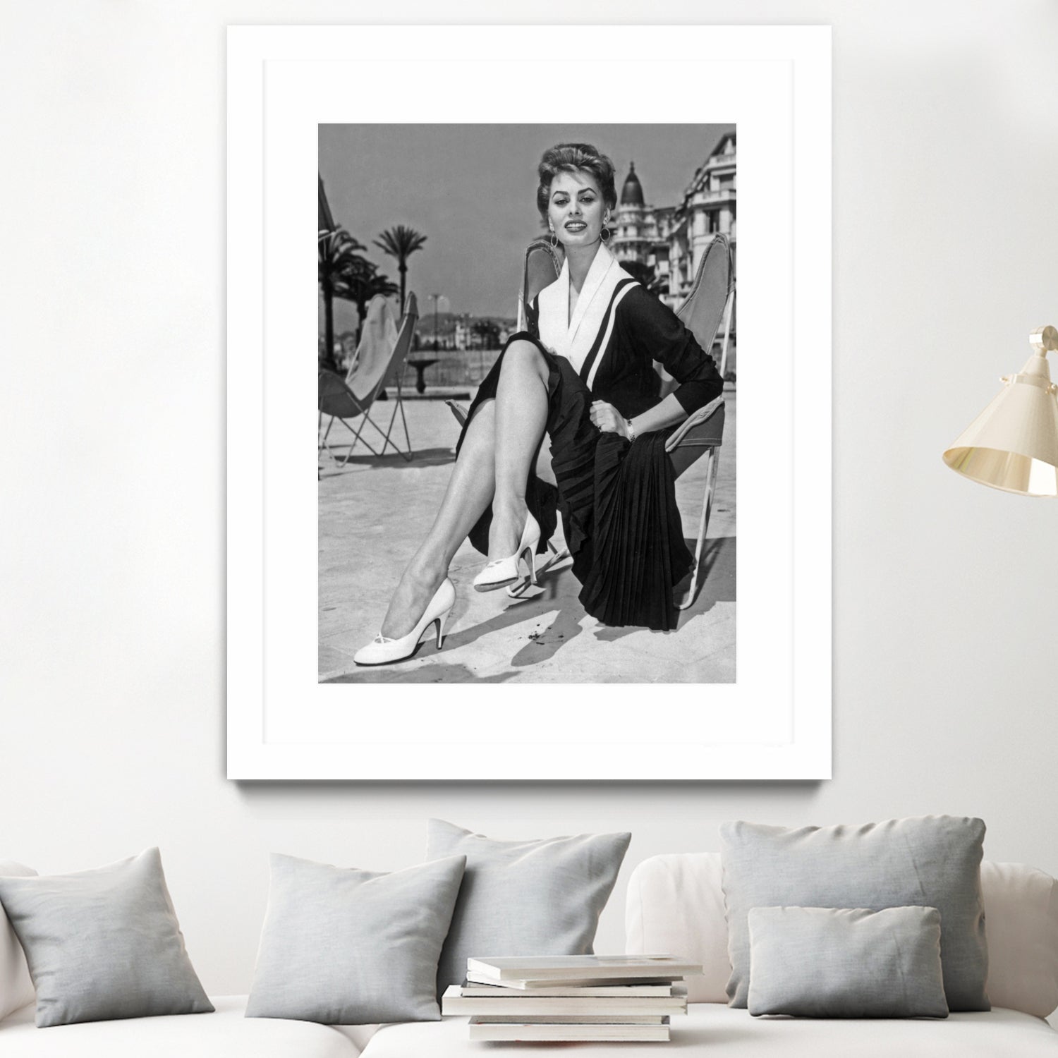 Sophia Loren at Cannes Festival 1954 by Bridgeman Images on GIANT ART - black and white photo