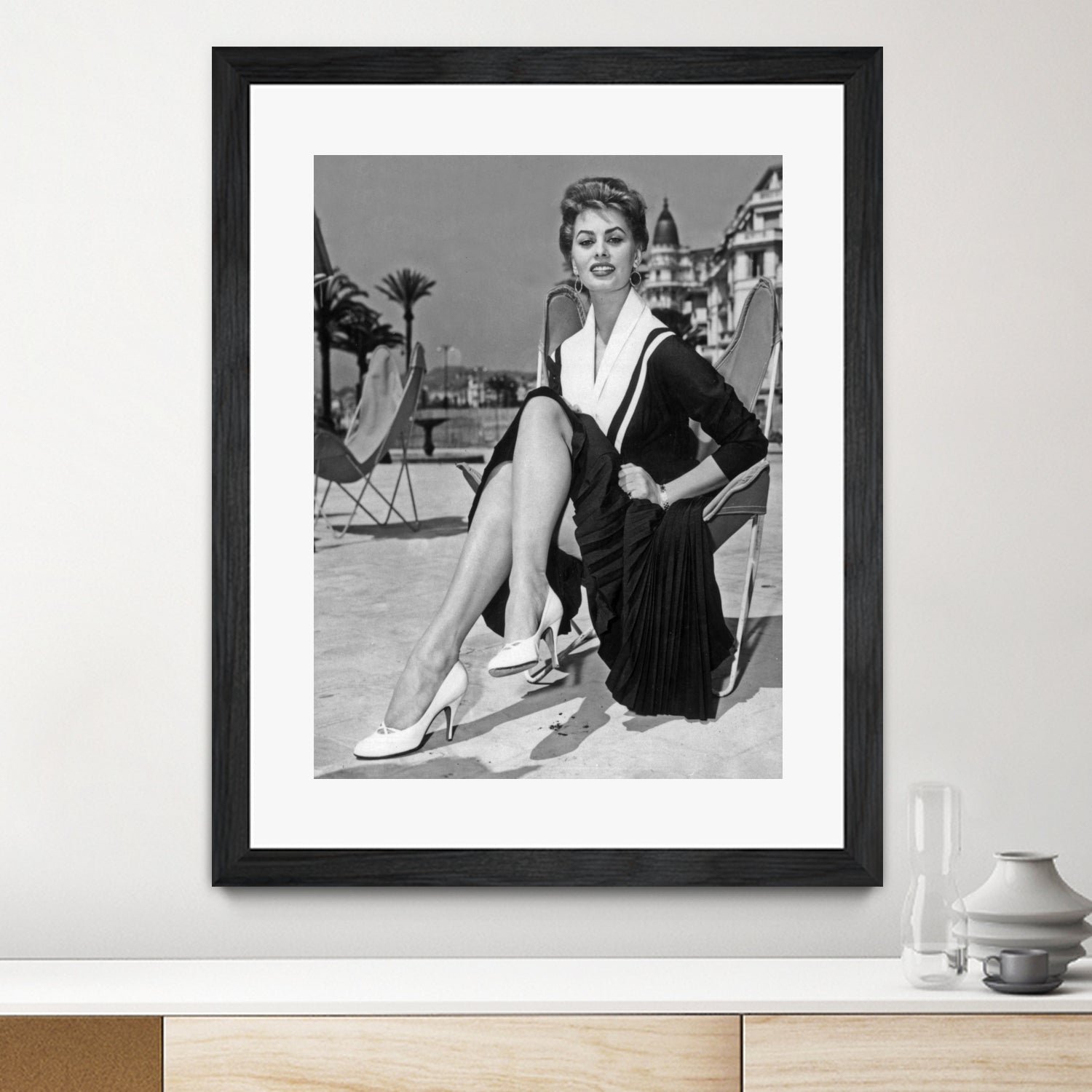 Sophia Loren at Cannes Festival 1954 by Bridgeman Images on GIANT ART - black and white photo