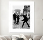 The Beatles in Paris : John Lennon Photographed By George Harrison and Paul McCartney on Champs Elysees in Paris January 15, 1964  by bridgeman Images  on GIANT ART - black and white photography