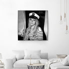 French Singer France Gall With Sailor Suit at Sailing Show, Paris, 17th January 1968 by Bridgeman Images on GIANT ART - black and white photography 