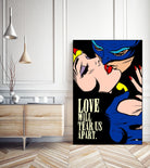 Love Vigilantes by Butcher Billy on GIANT ART - red digital batman kissing 