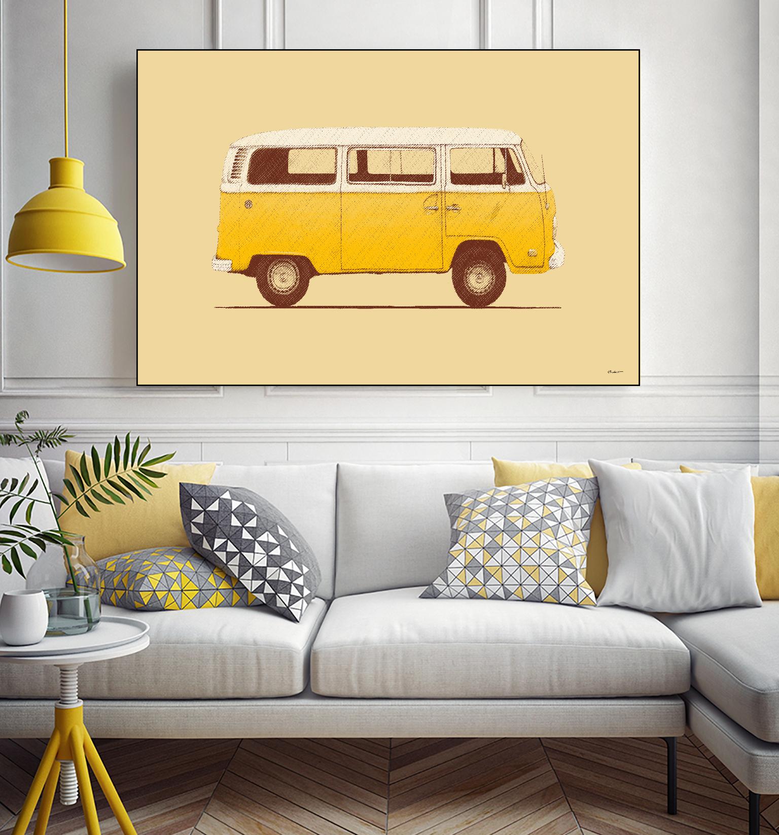 Yellow Van by Florent Bodart on GIANT ART