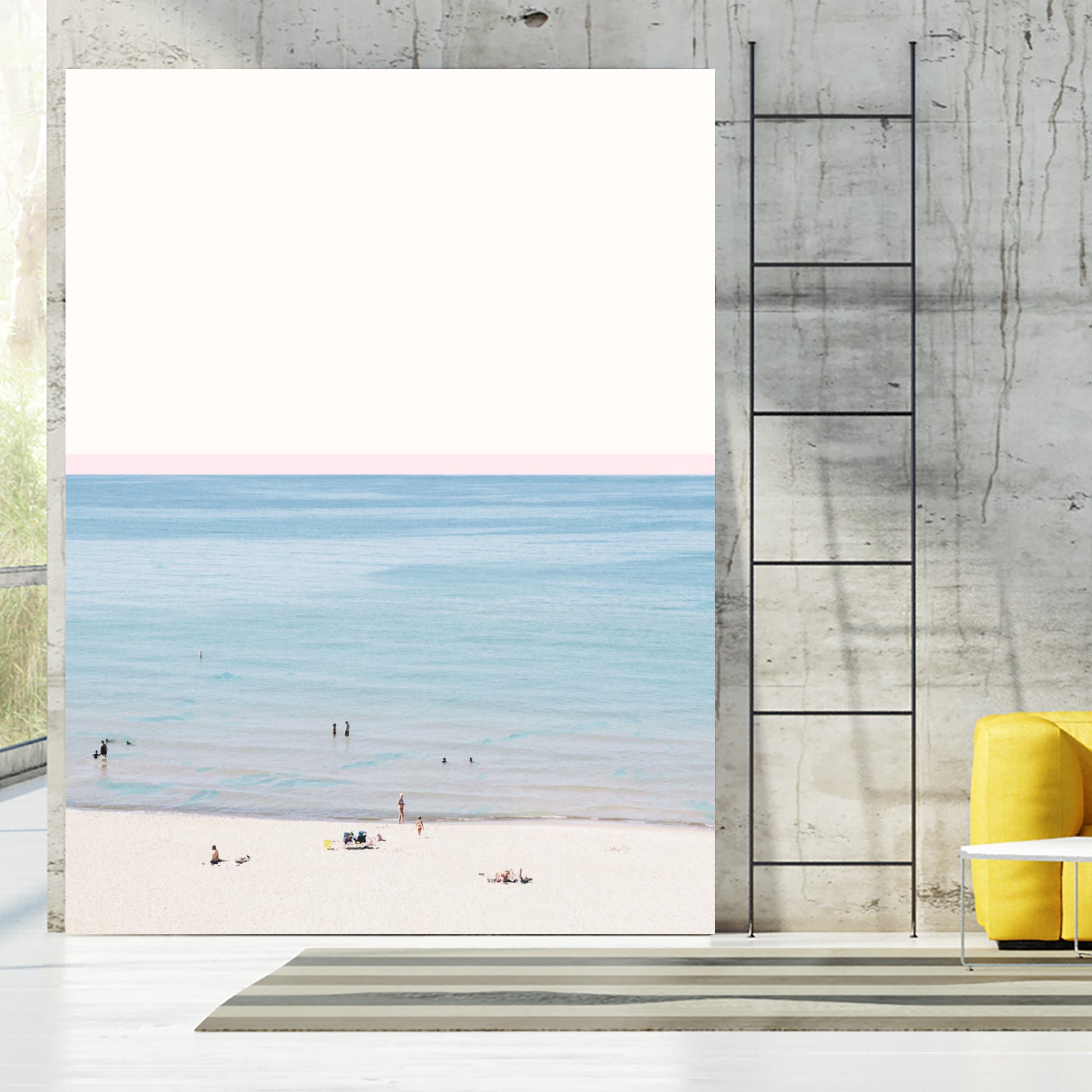 A day at the beach by 83 oranges on GIANT ART - blue coastal beach