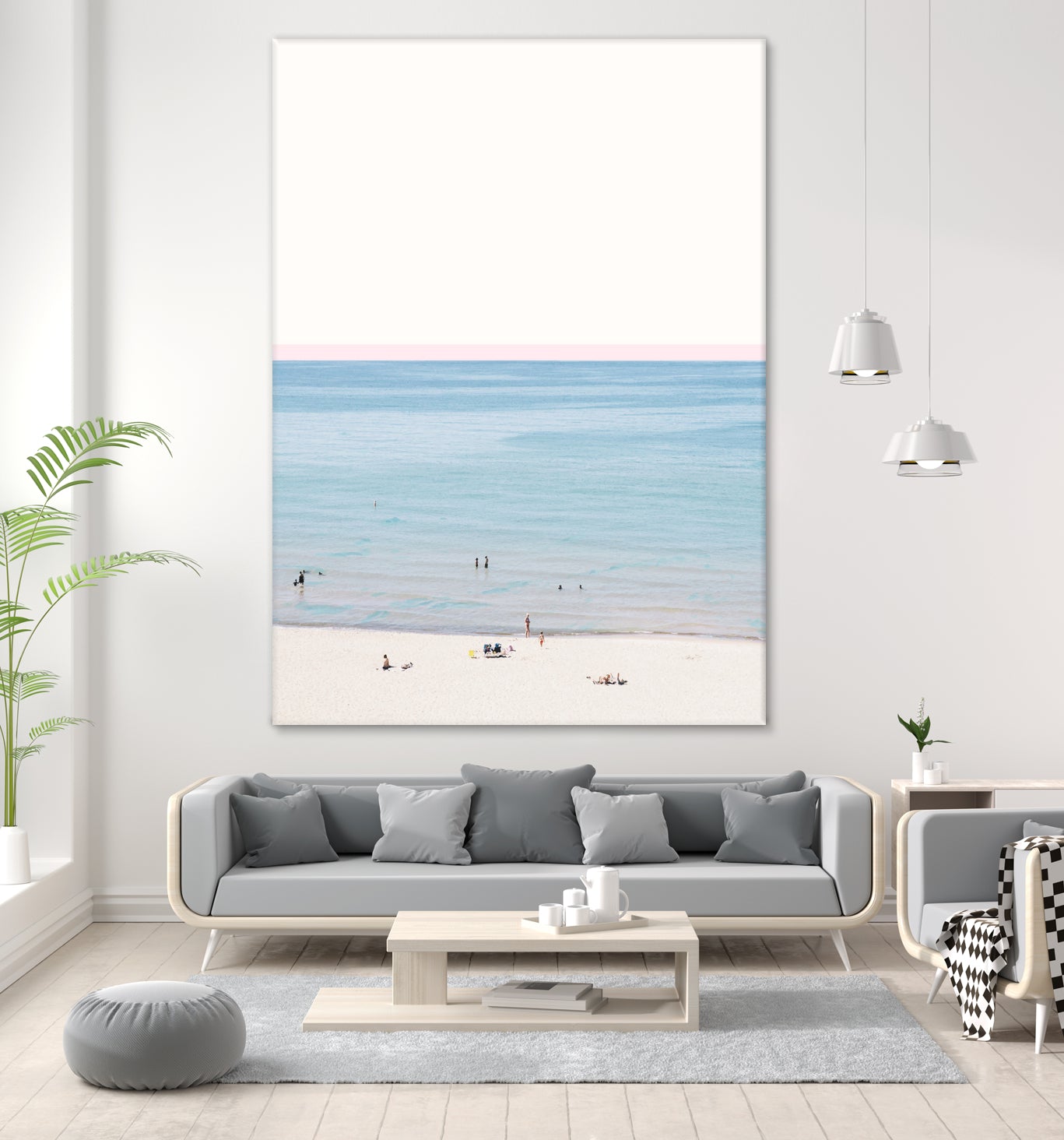 A day at the beach by 83 oranges on GIANT ART - blue coastal beach