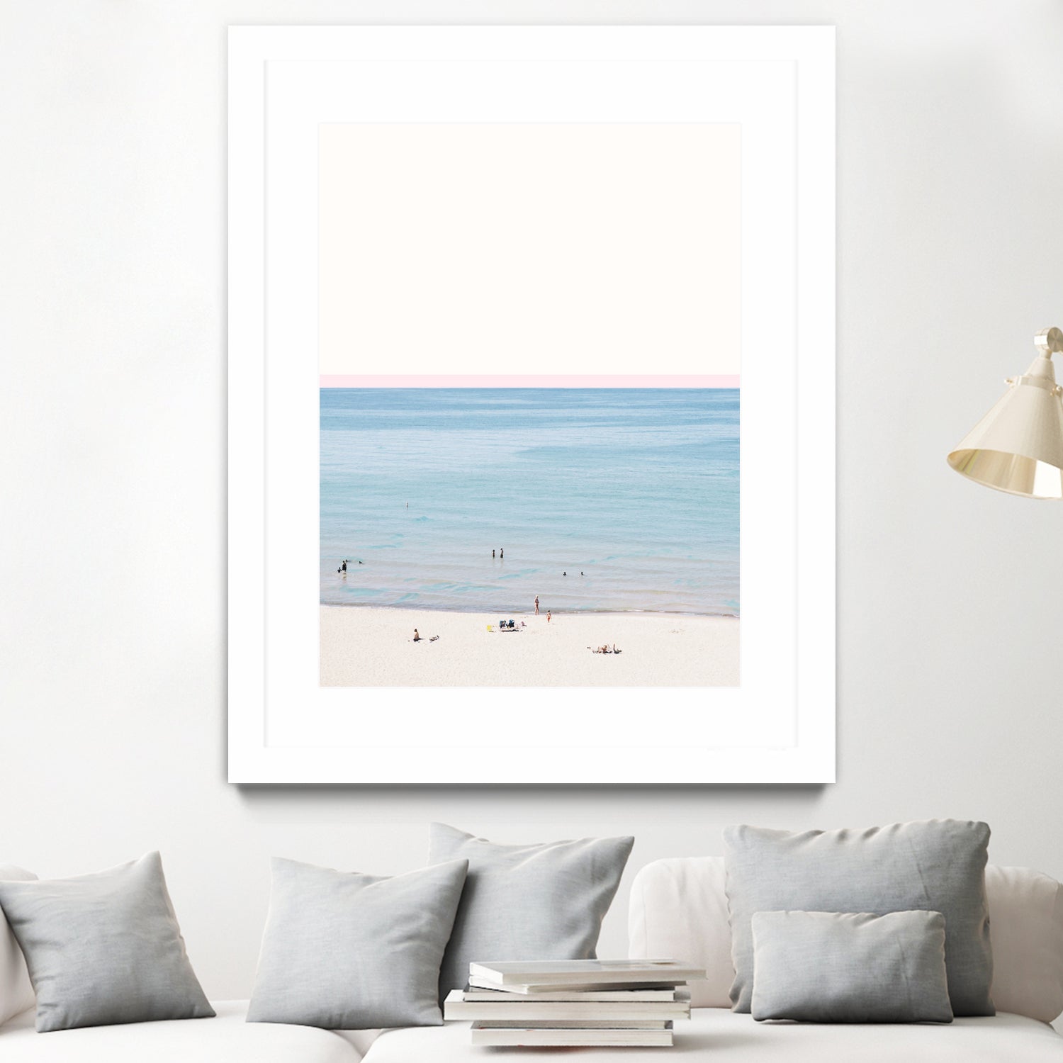 A day at the beach by 83 oranges on GIANT ART - blue coastal beach