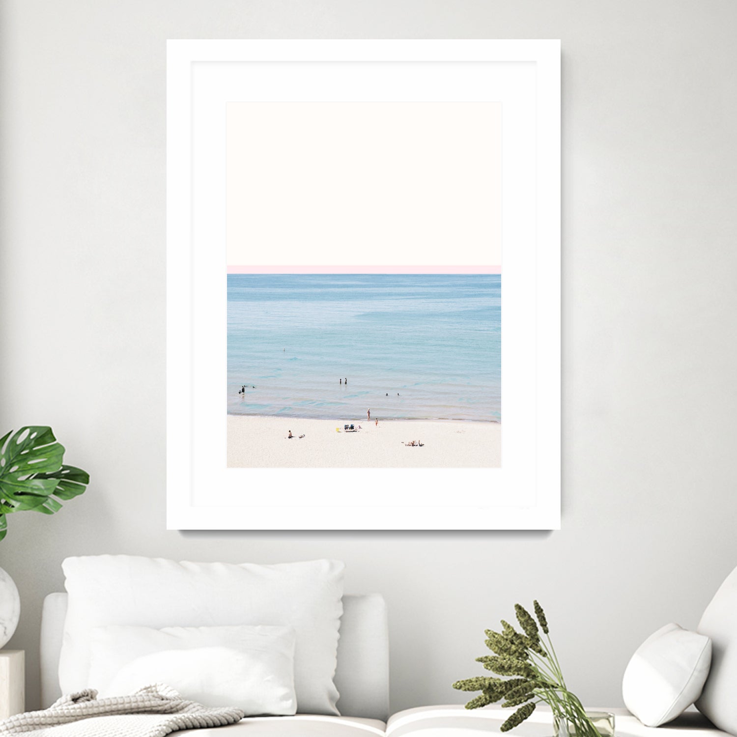 A day at the beach by 83 oranges on GIANT ART - blue coastal beach