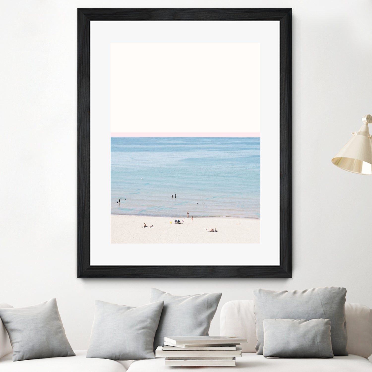 A day at the beach by 83 oranges on GIANT ART - blue coastal beach