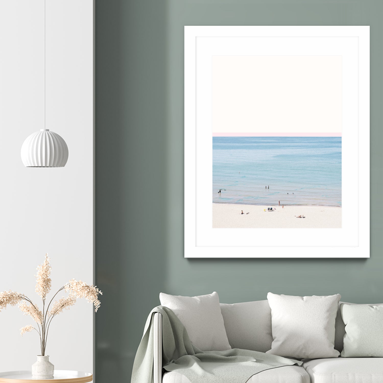 A day at the beach by 83 oranges on GIANT ART - blue coastal beach