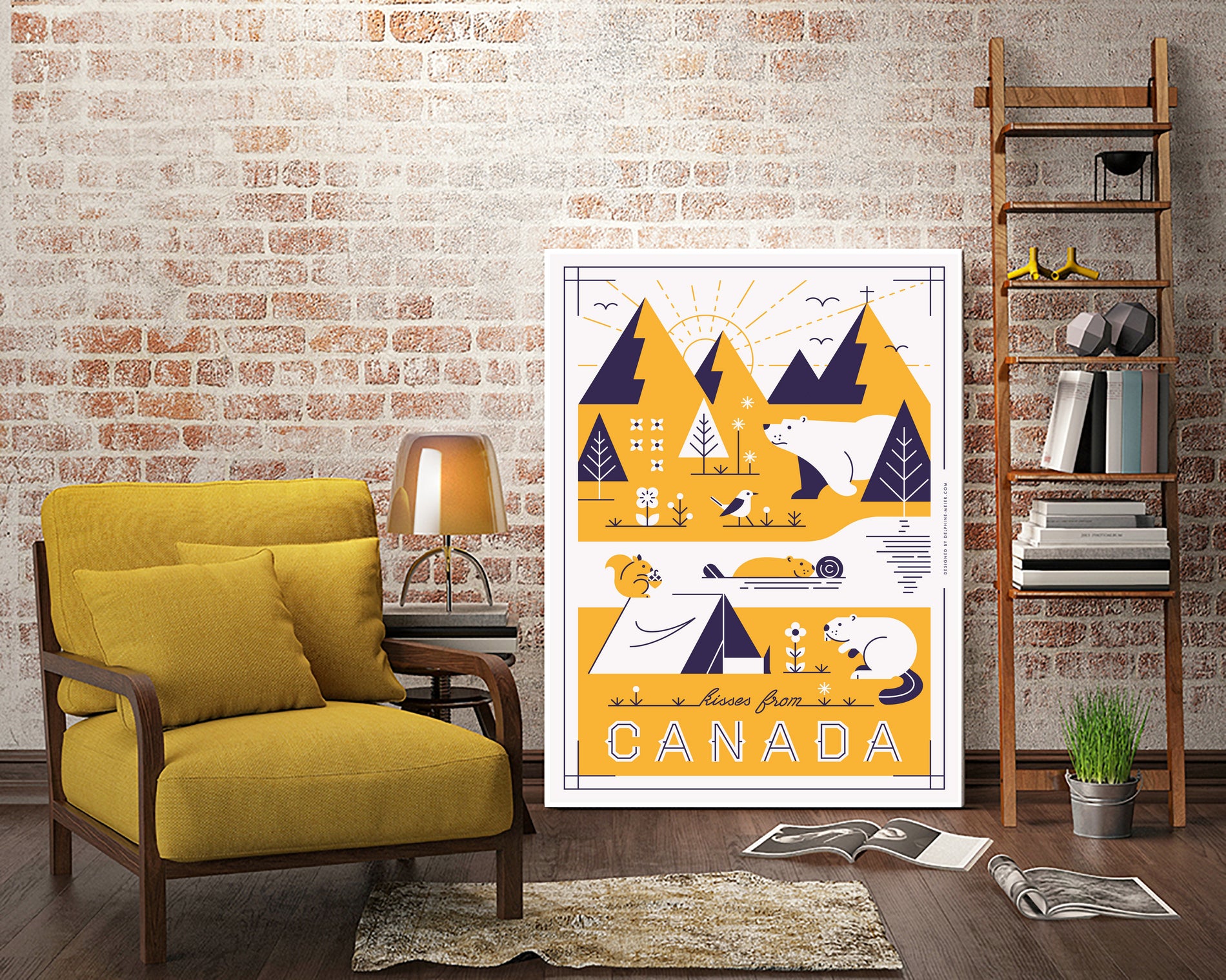 Kisses from Canada by Delphine Meier on GIANT ART