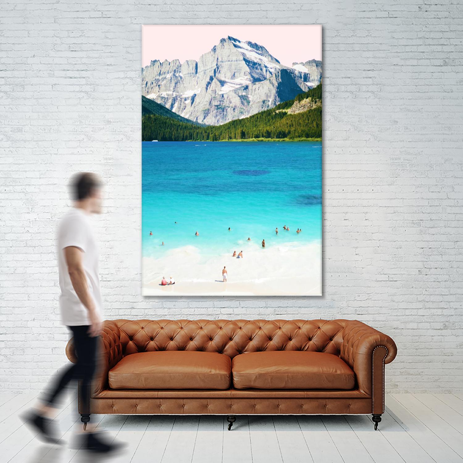 Summer Vibes  by 83 Oranges on GIANT ART - blue digital mountain