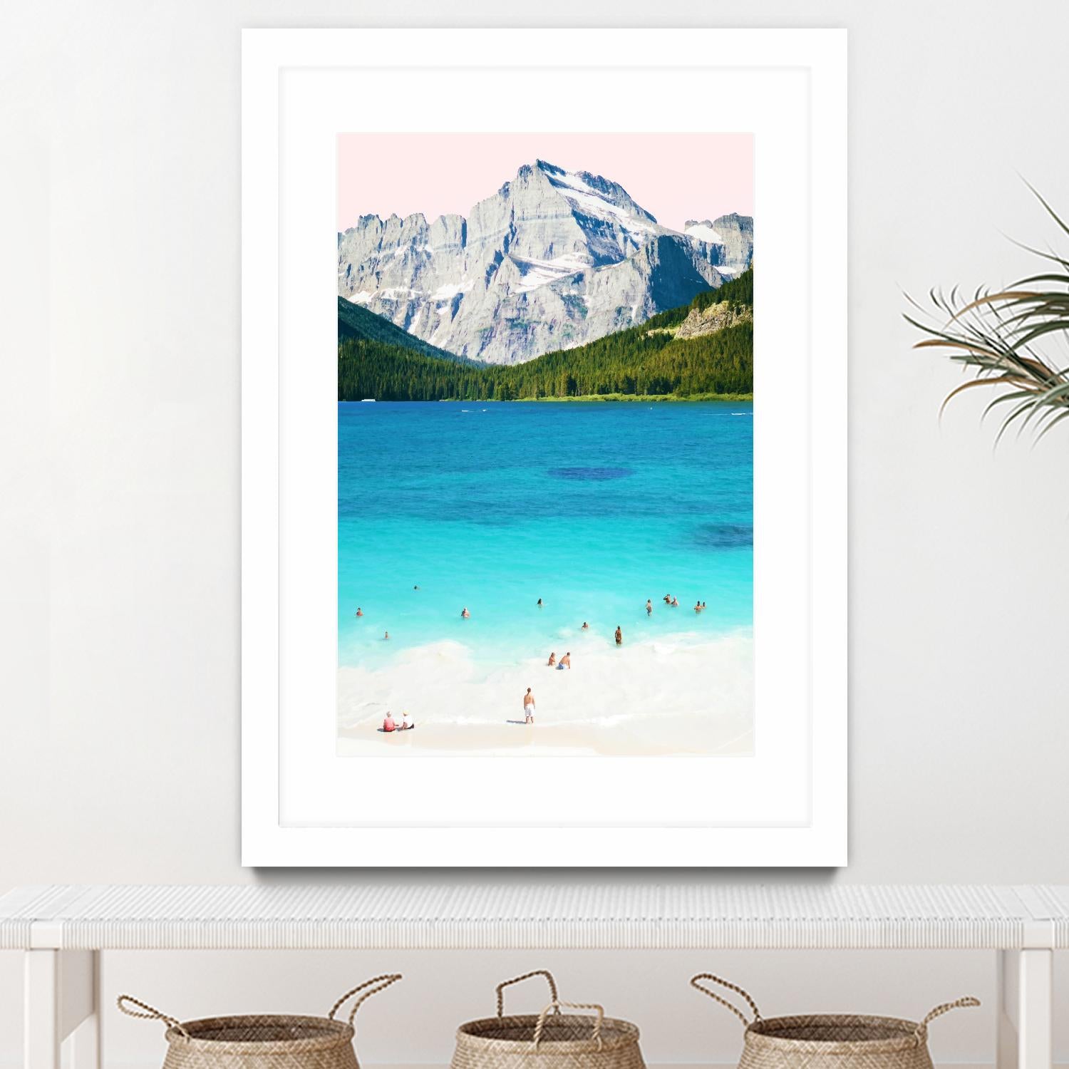 Summer Vibes  by 83 Oranges on GIANT ART - blue digital mountain