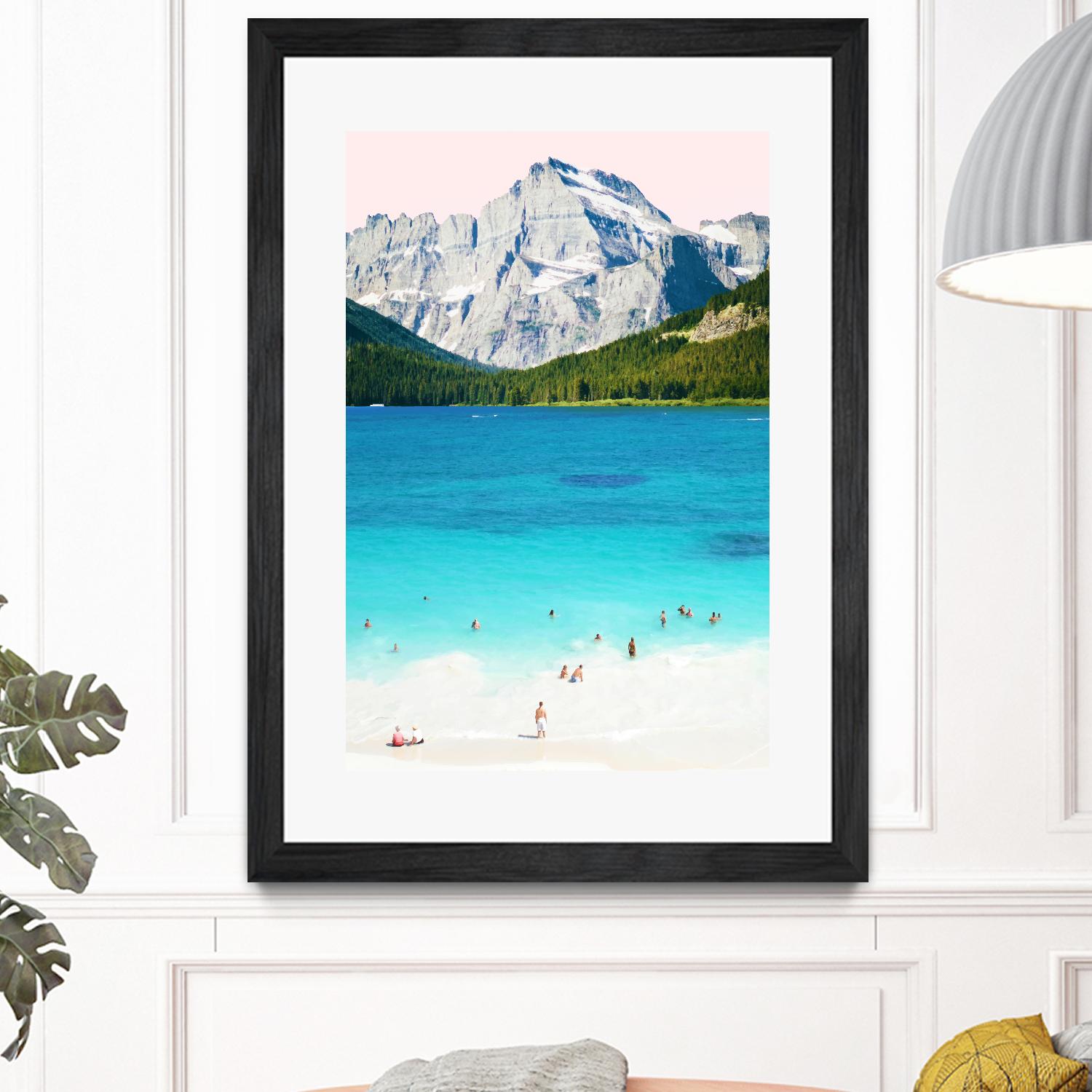 Summer Vibes  by 83 Oranges on GIANT ART - blue digital mountain