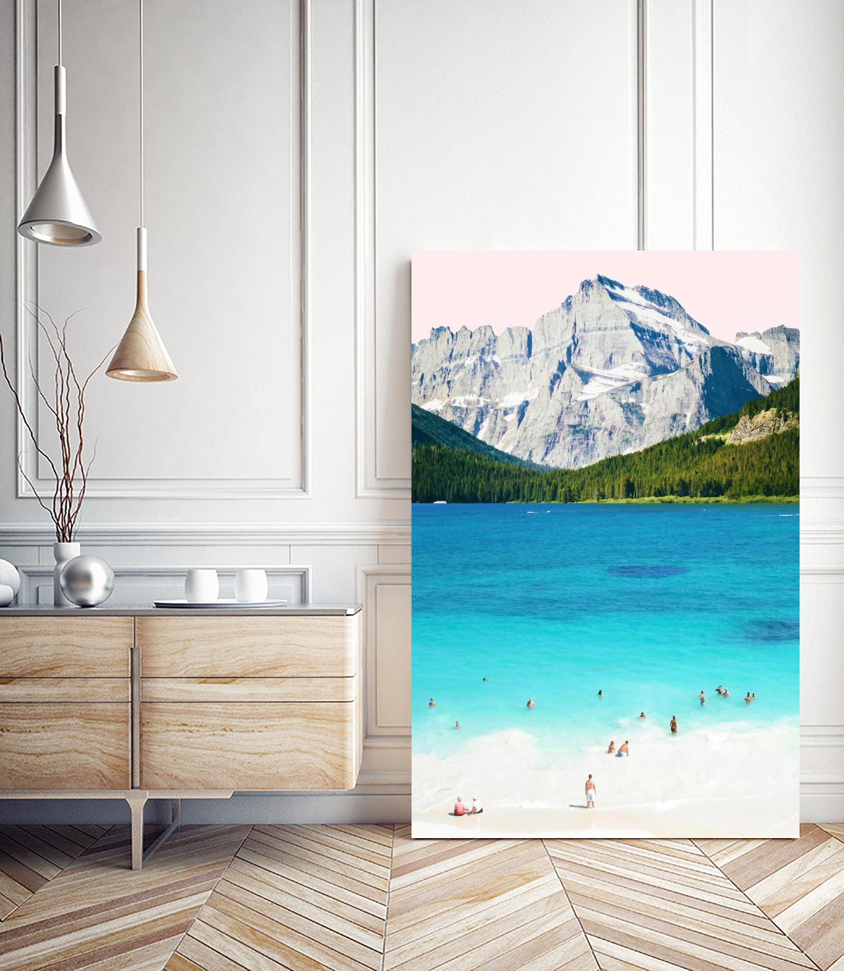 Summer Vibes  by 83 Oranges on GIANT ART - blue digital mountain