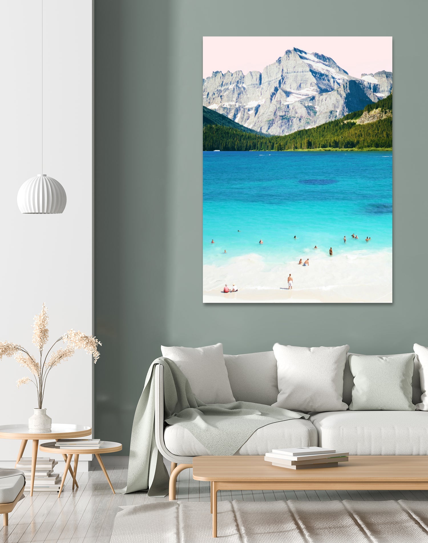 Summer vibes by 83 oranges on GIANT ART - blue digital mountain