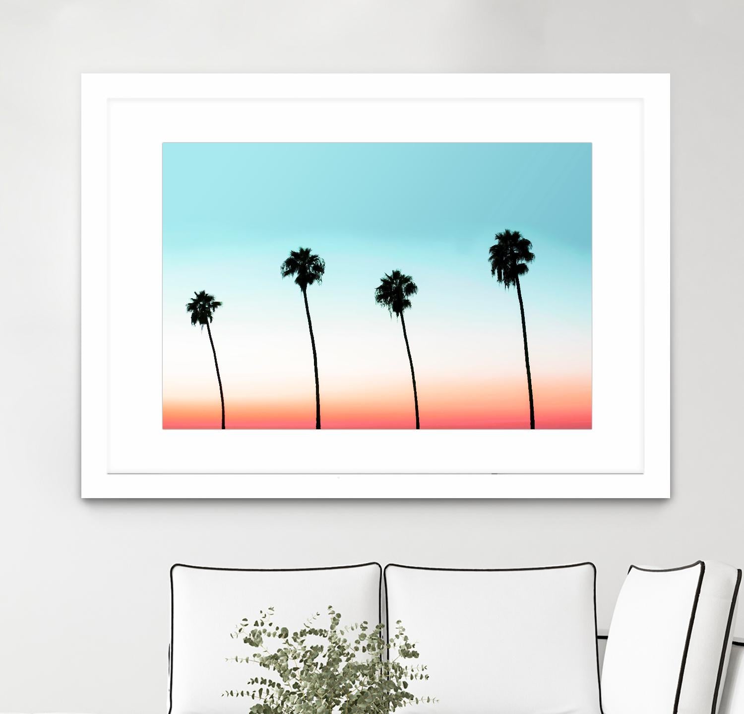 Sunset-Boulevard by 83 oranges on GIANT ART - orange digital palm tree