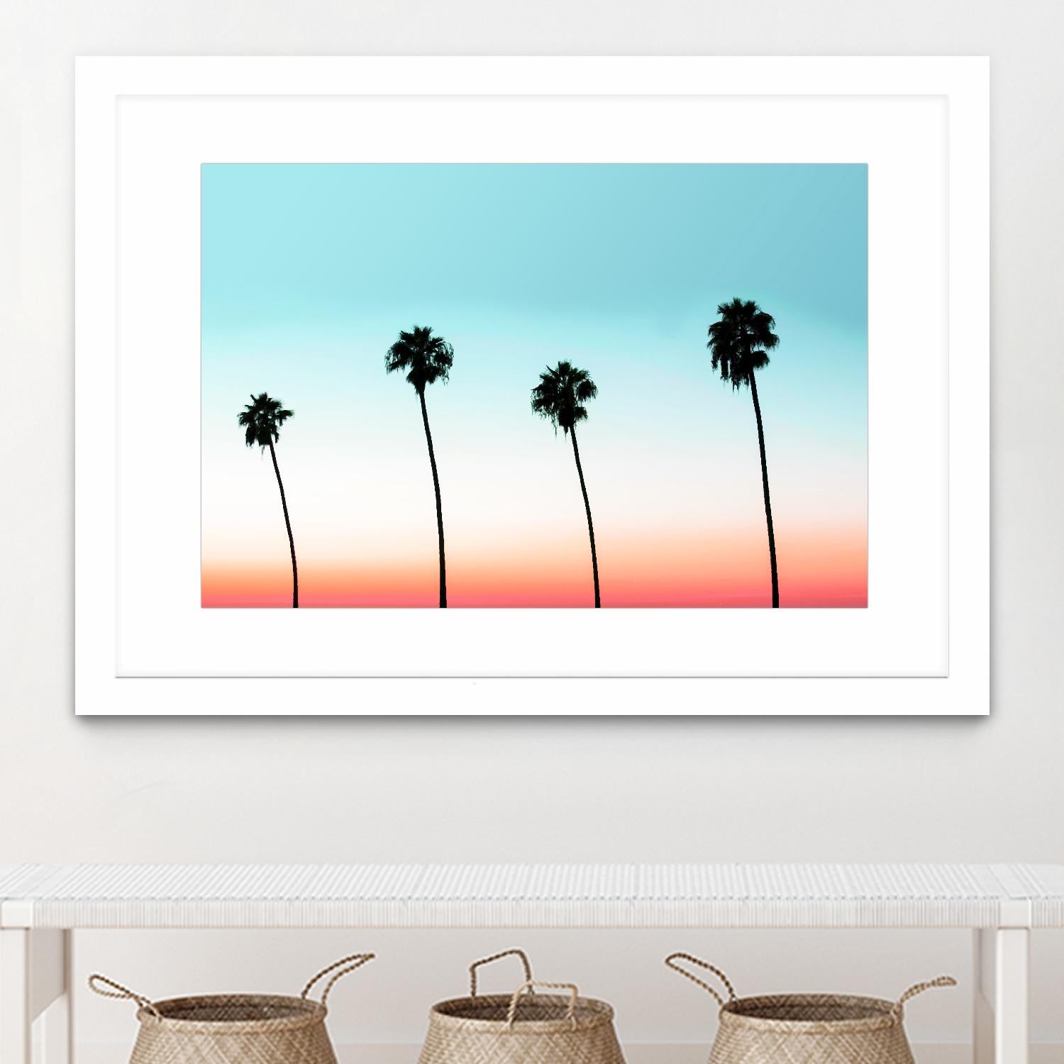 Sunset-Boulevard by 83 oranges on GIANT ART - orange digital palm tree