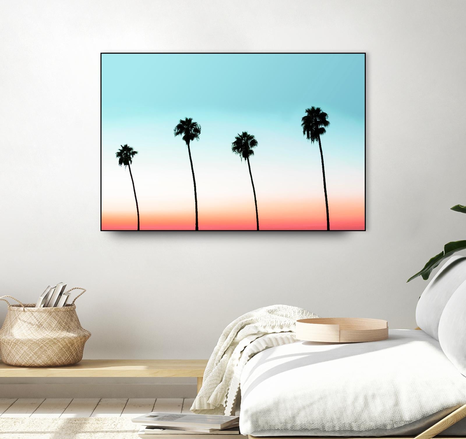 Sunset-Boulevard by 83 oranges on GIANT ART - orange digital palm tree