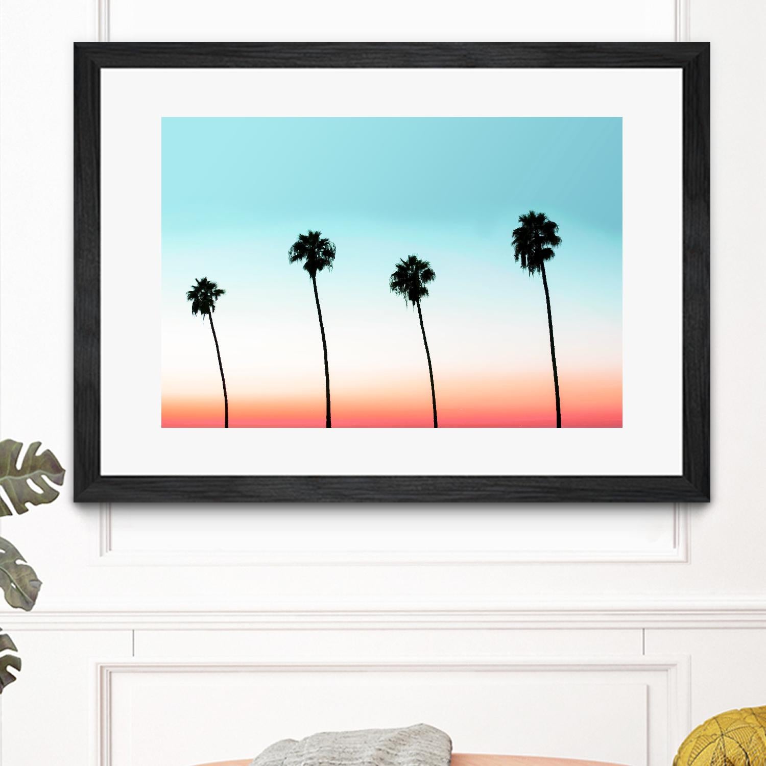 Sunset-Boulevard by 83 oranges on GIANT ART - orange digital palm tree