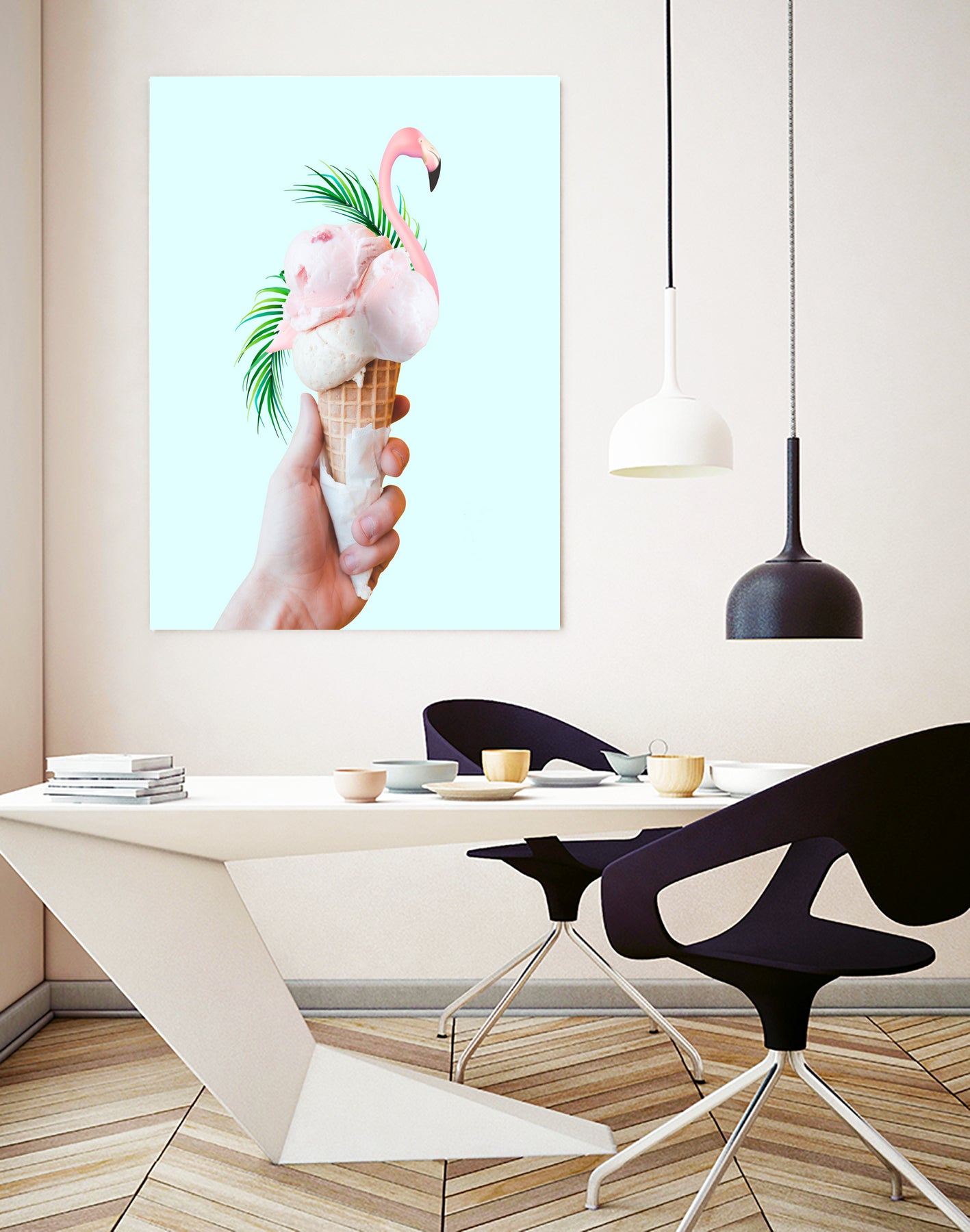 Tropical Ice Cream  by 83 oranges on GIANT ART - pink digital