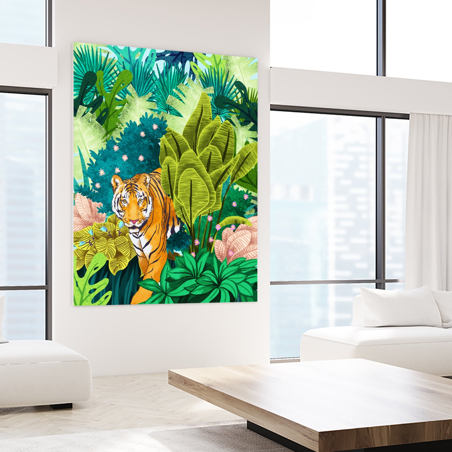 Jungle Tiger by 83 oranges on GIANT ART - orange digital jungle