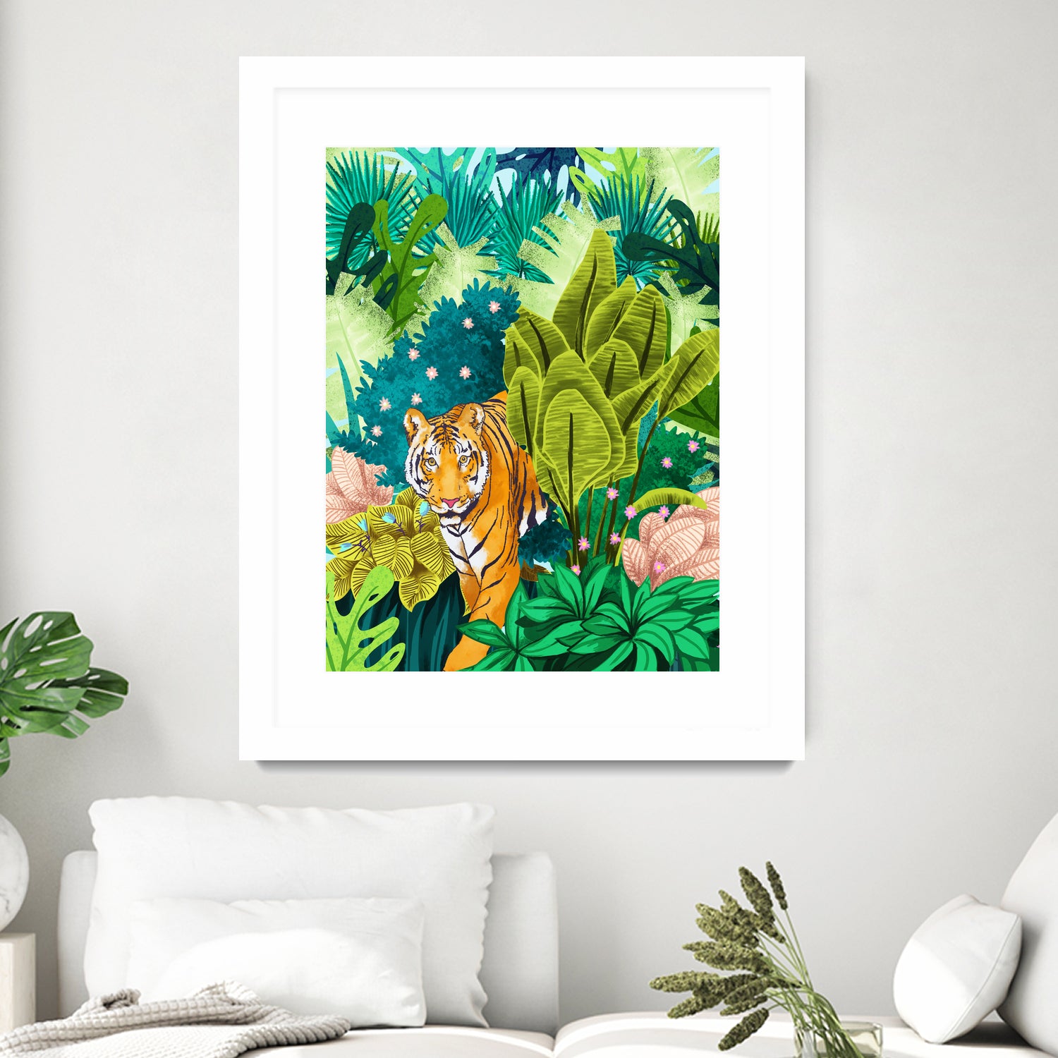 Jungle Tiger by 83 oranges on GIANT ART - orange digital jungle