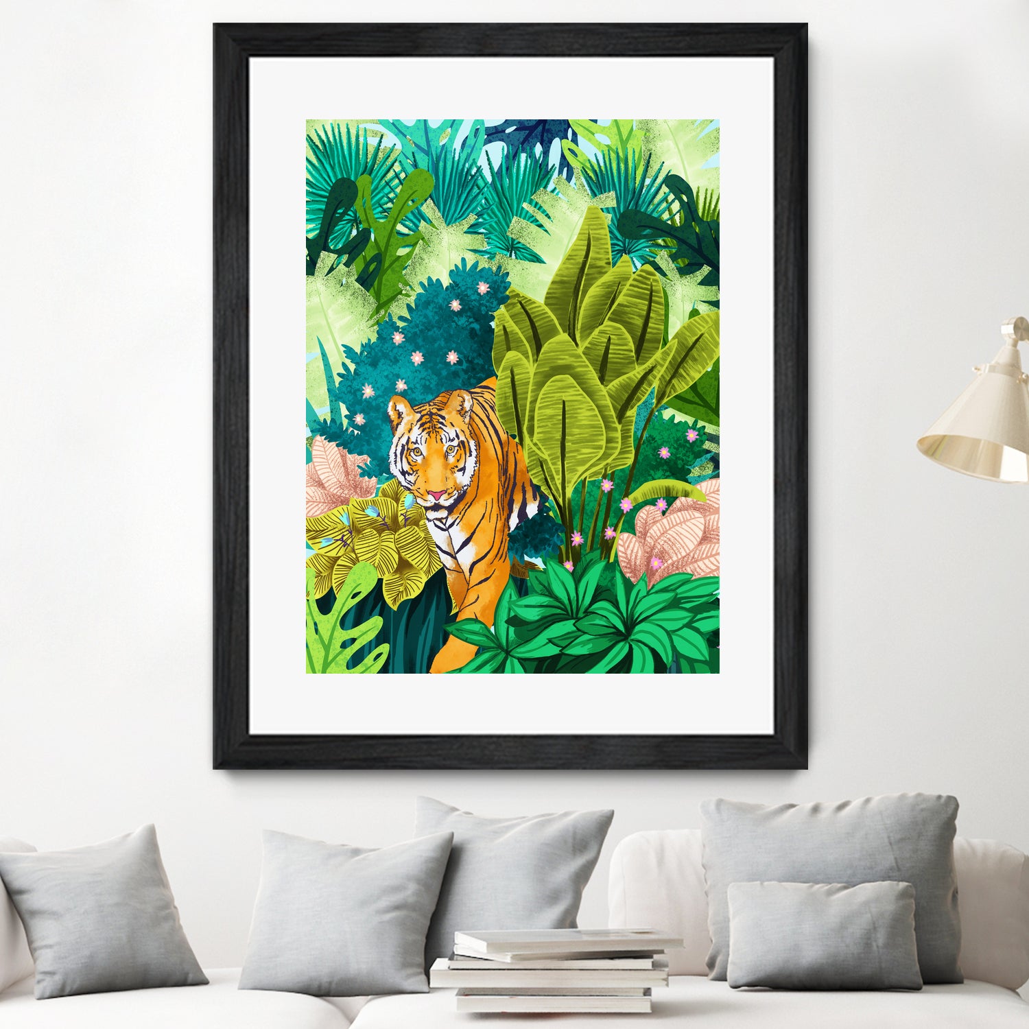 Jungle Tiger by 83 oranges on GIANT ART - orange digital jungle