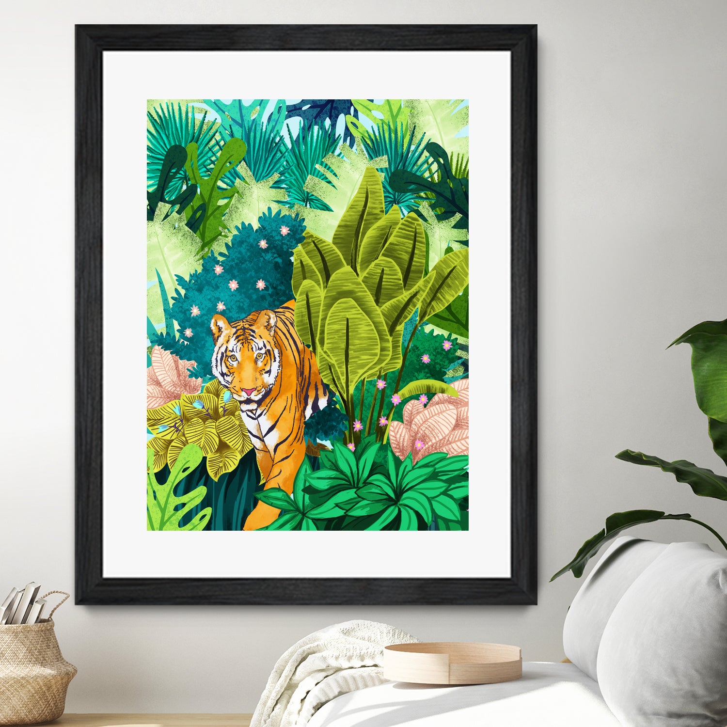 Jungle Tiger by 83 oranges on GIANT ART - orange digital jungle