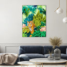 Jungle Tiger by 83 oranges on GIANT ART - orange digital jungle