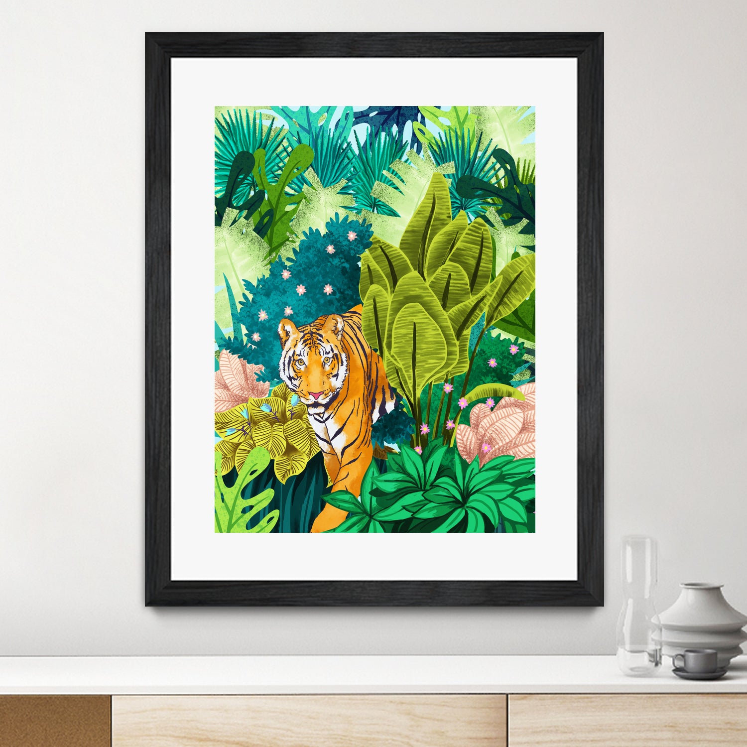 Jungle Tiger by 83 oranges on GIANT ART - orange digital jungle